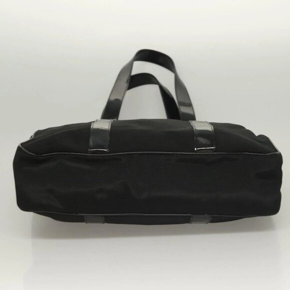 Salvatore Ferragamo Vala Tote Bag Nylon Black Gold Auth gh381 - Picture 5 of 15